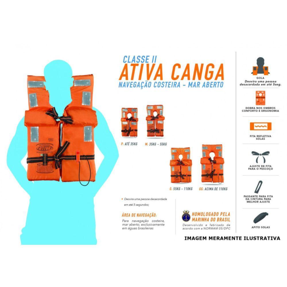 Miniatura Kit 6 Colete Salva Vidas Homologado Classe Ii P 35 A 55 Kg