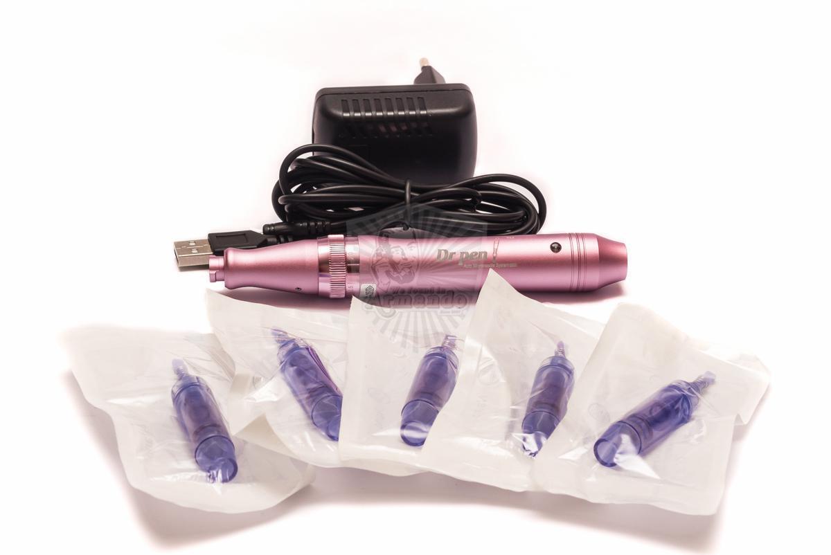 Miniatura Dermapen Dr. Pen M7-C Rosa Com 5 Velocidades Ajustáveis