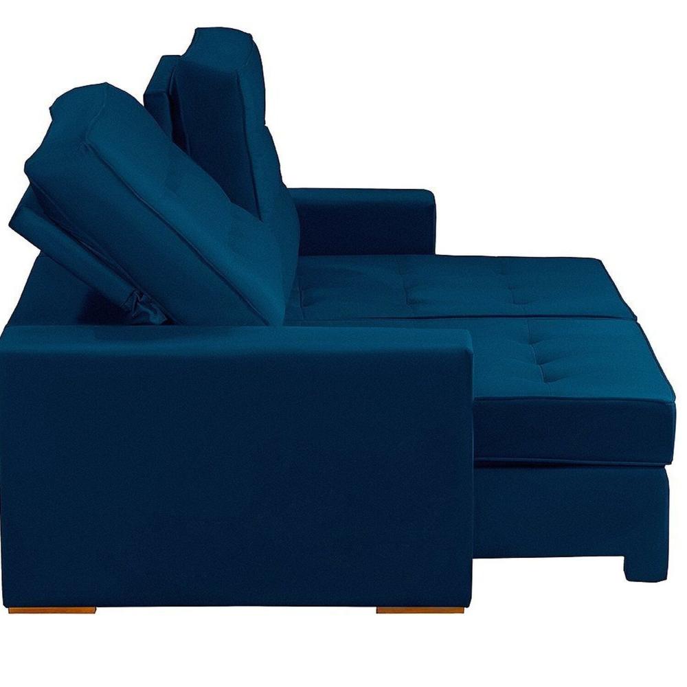 Sofá Curitiba Modular 3 Lugares 230cm Retrátil Reclinável Yescasa Azul