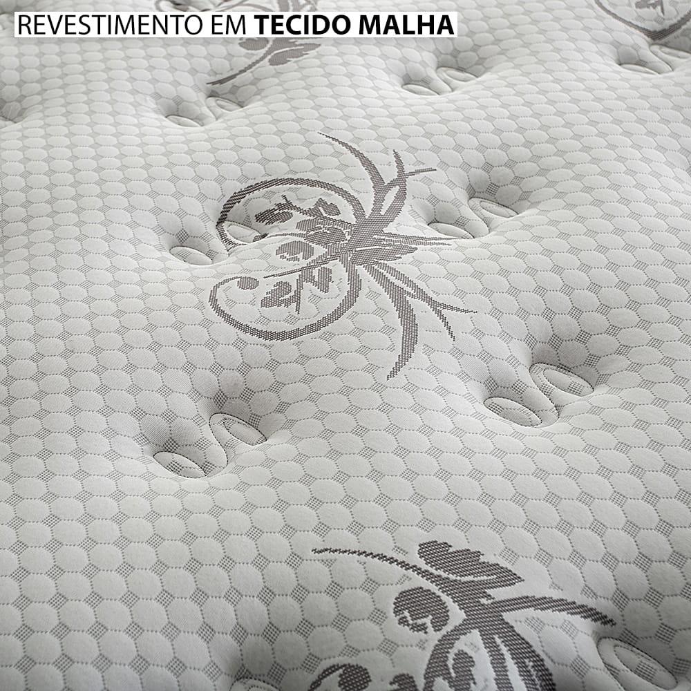 Cama Box com Cabeceira Queen Herval Leeds, Molas Maxspring, 69x158x198 cm