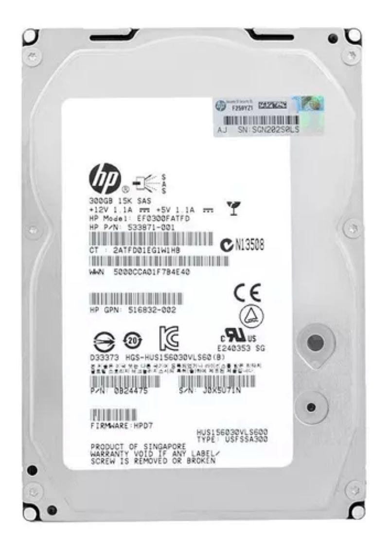 Miniatura Hd Sas Hp 300Gb 15K 3.5 Ef0300Fatfd 516832-002 0B24475 Rec