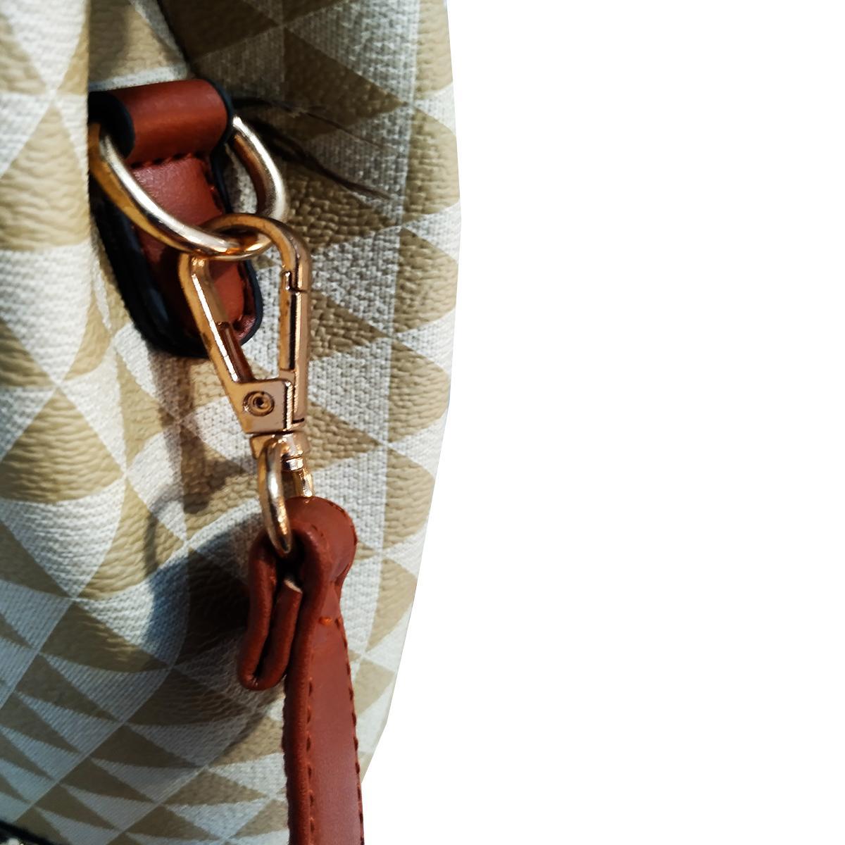 Miniatura Bolsa Mochila Passeio Elegante Luxo Bege Matelassê