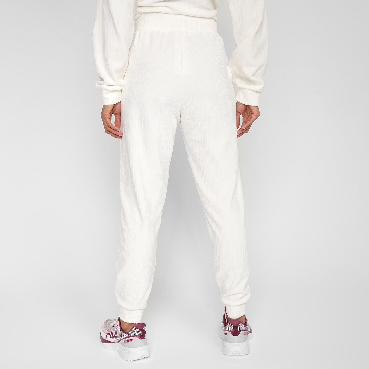 Miniatura Calça Fila Woof Feminina Off White - G