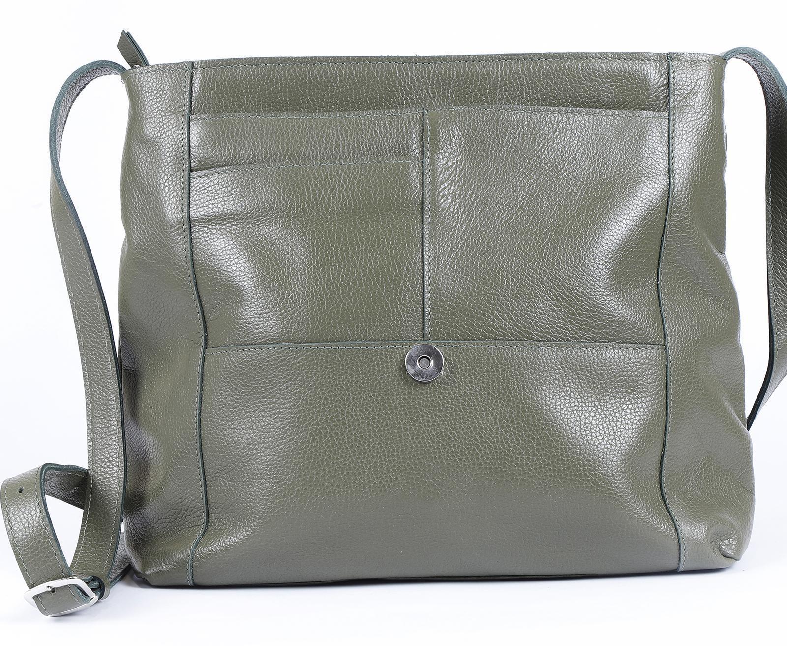 Miniatura Bolsa Pasta Carteiro Feminina Couro Legitimo V.Musgo