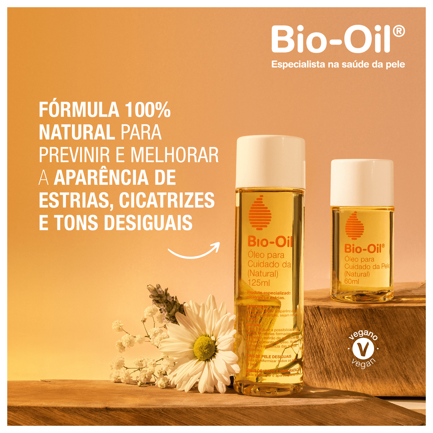 Óleo Corporal Bio-Oil 100% Natural 60ml