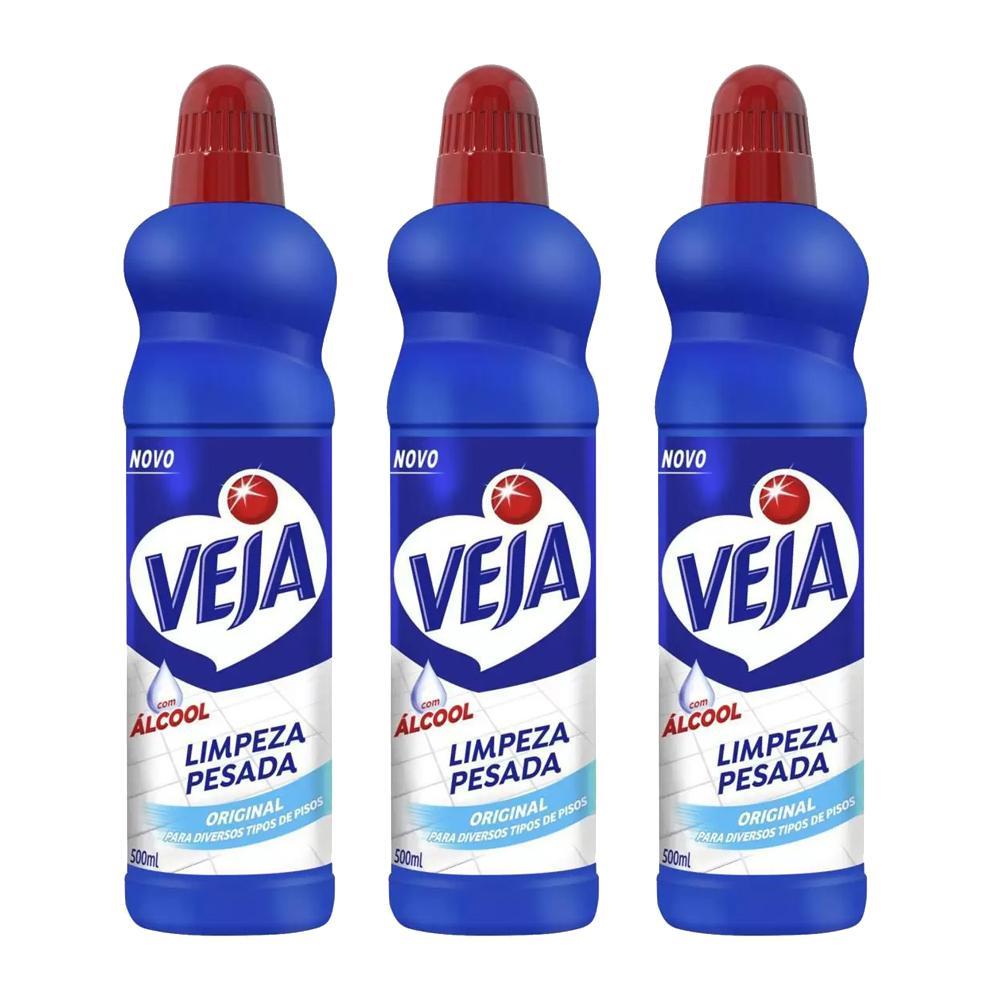 Miniatura Veja Gold Limpeza Pesada Original 500Ml Kit 3
