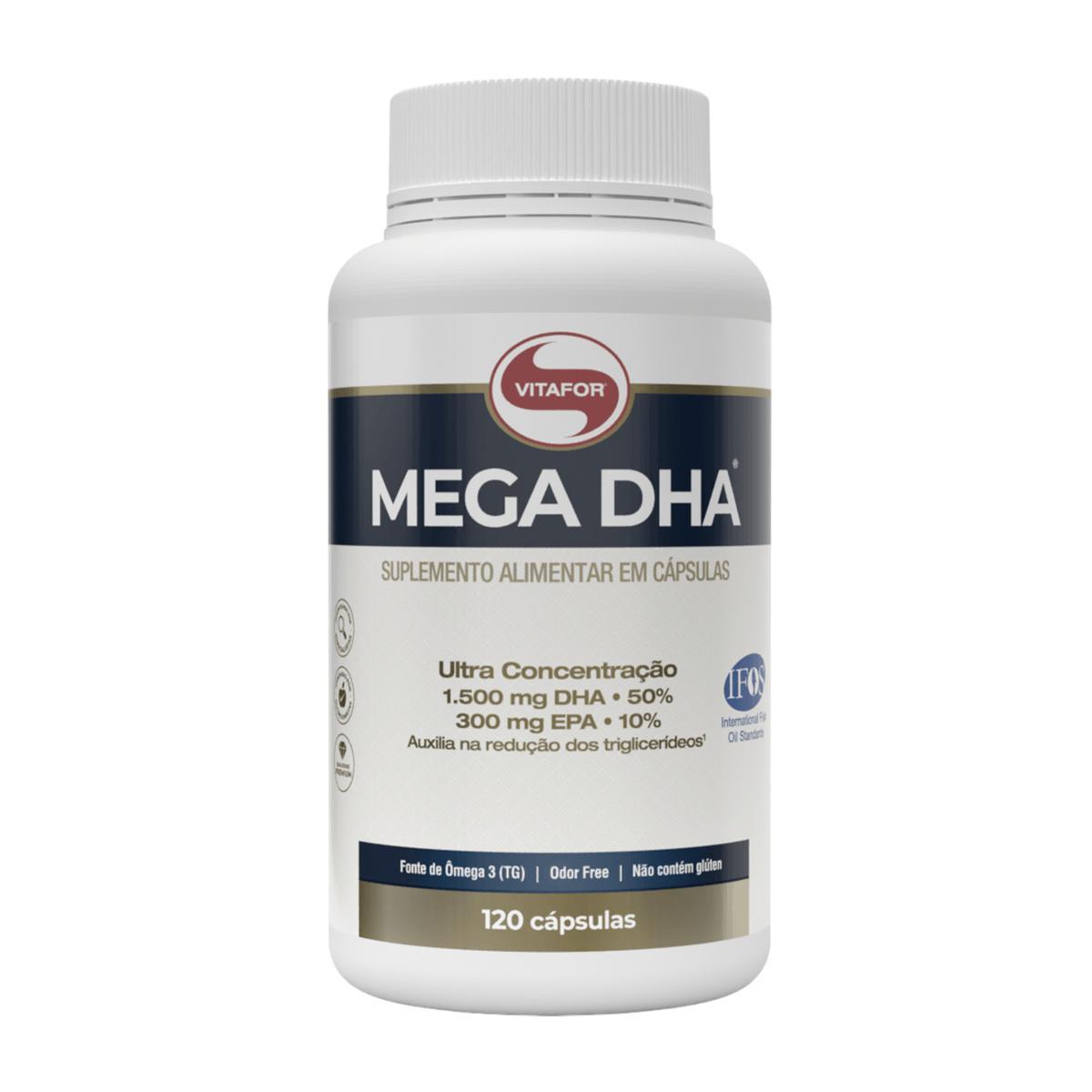 Miniatura Kit 3 Mega Dha 1500Mg Vitafor 120 Cápsulas