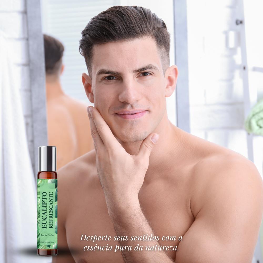 Perfume Roll On Eucalipto Refrescante Masculino 10Ml Natural