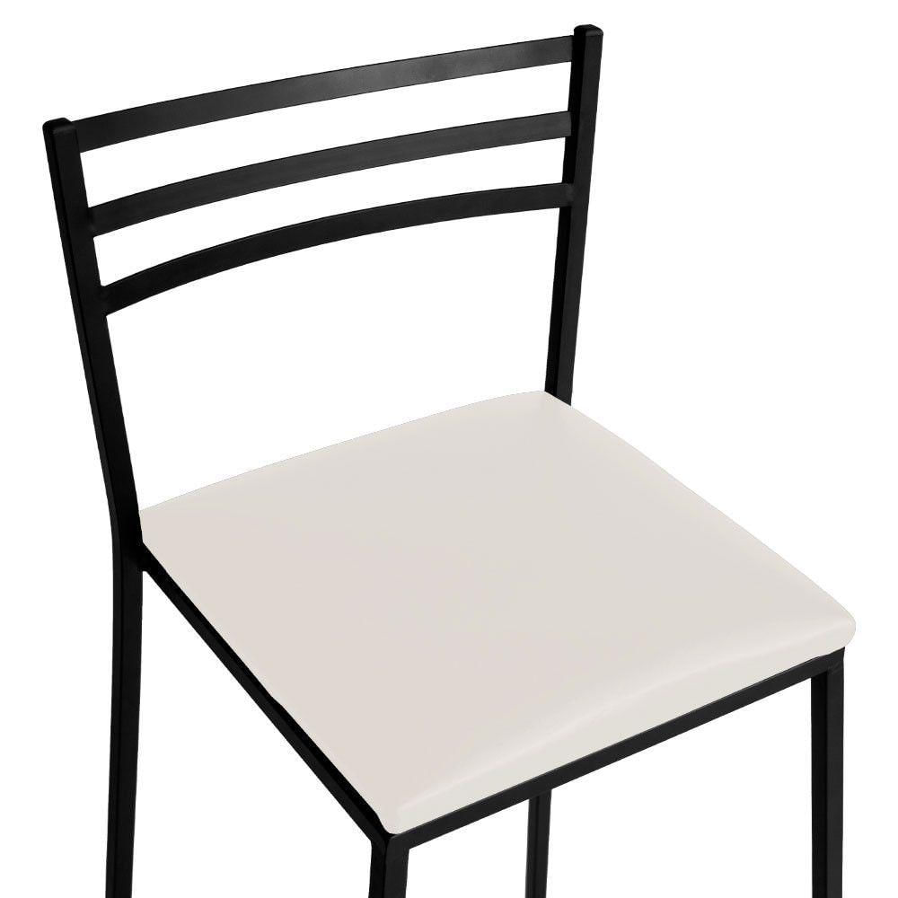 Miniatura Conjunto De 2 Banquetas Alta Lisboa De Aço De Carbono Branco Gelo
