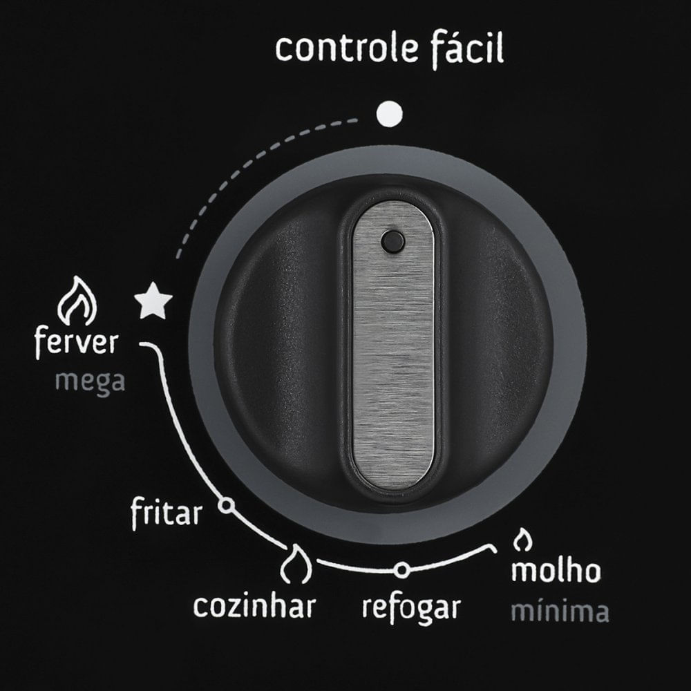 Miniatura Cooktop 5 Bocas Consul a Gás Facilite CD075AE Preto - Bivolt