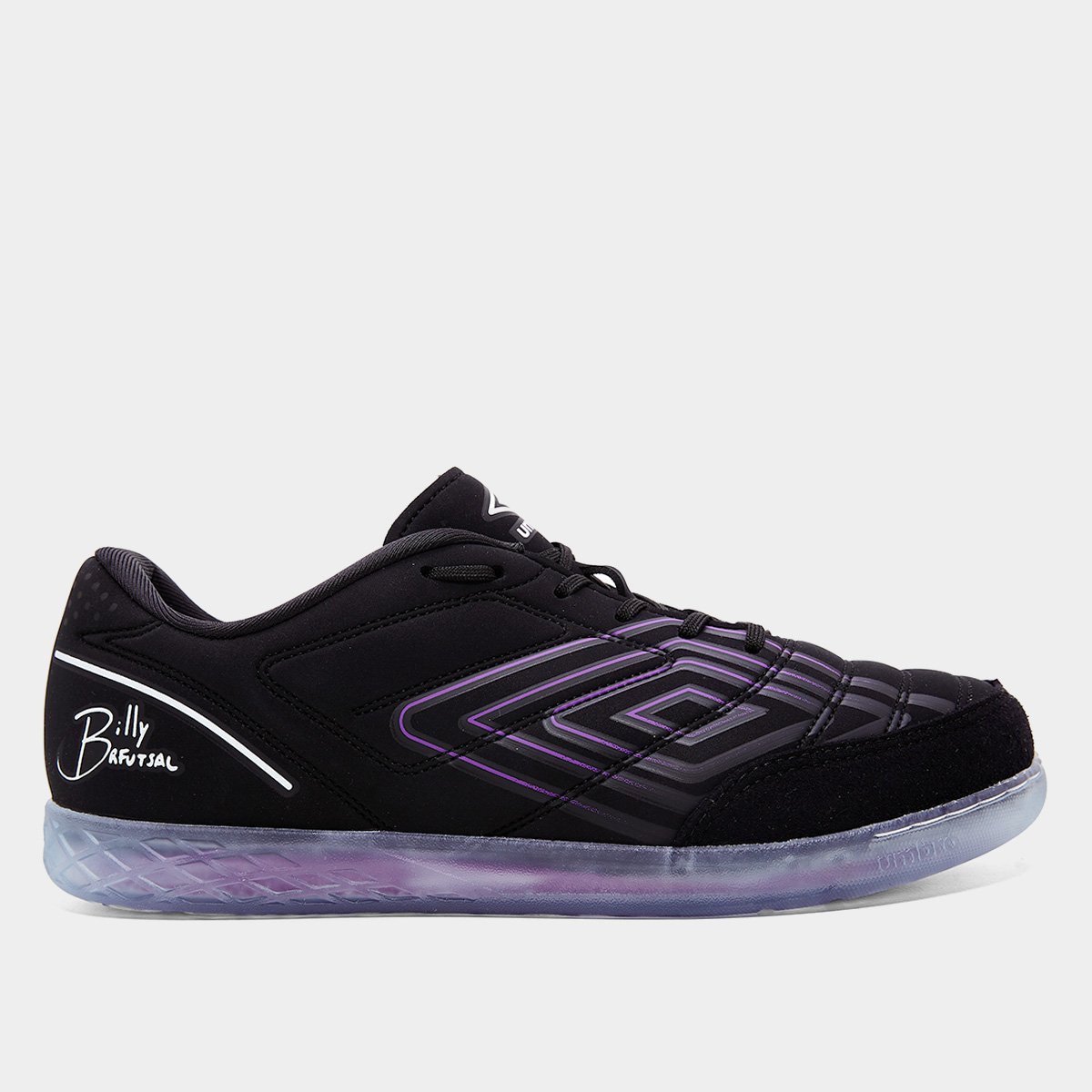 Miniatura Chuteira Futsal Umbro BR Futsal Unissex Preto+Roxo - 37