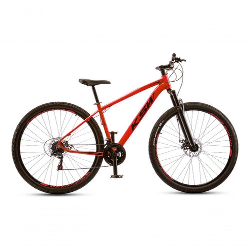 Miniatura Bicicleta Ksw Aro 29 21 Velocidades Freio A Disco Mecânico Alumínio Vermelho Ferrari 19