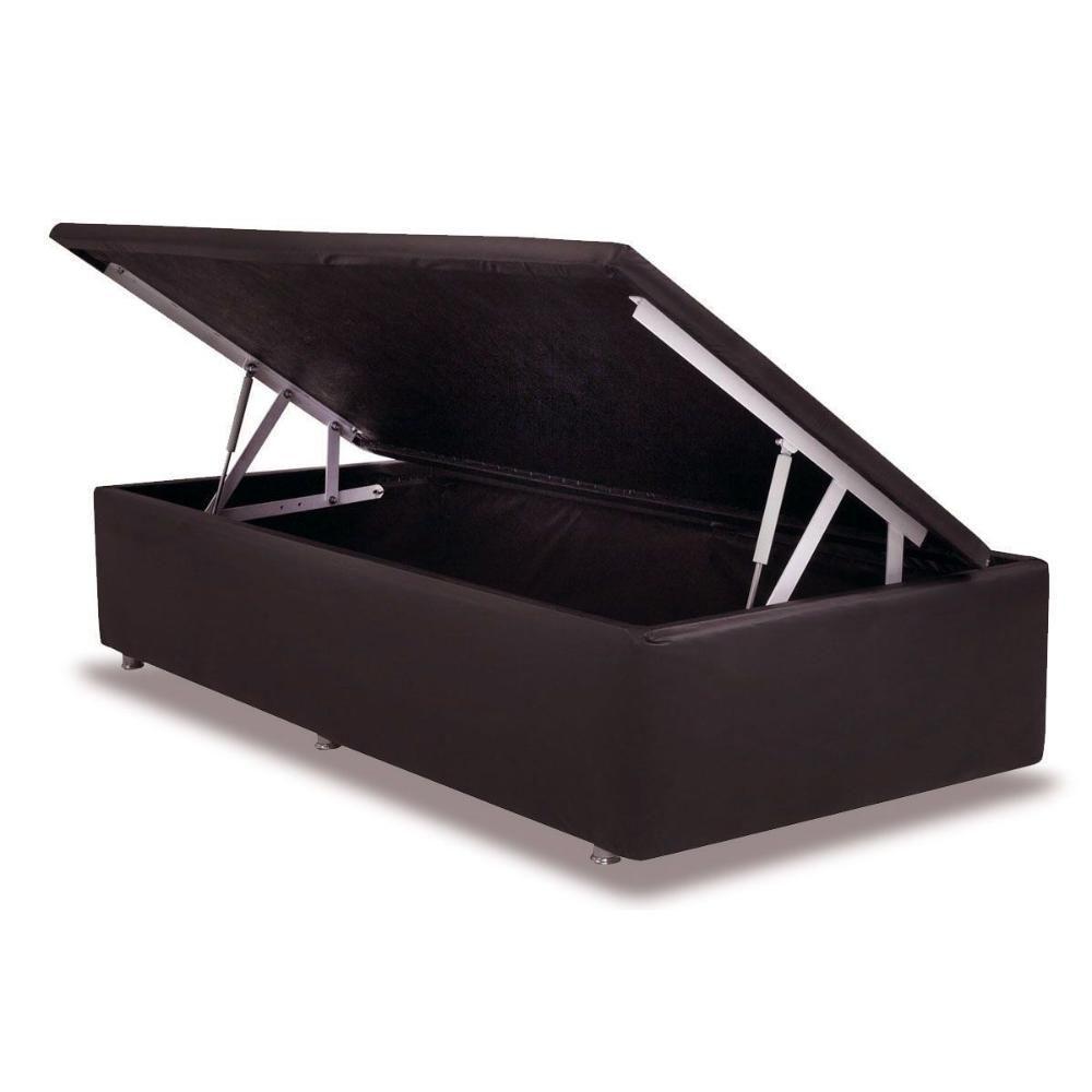 Miniatura Cama Box Baú Universal Solteiro Courano Brown (88x188x35) - Ortobom