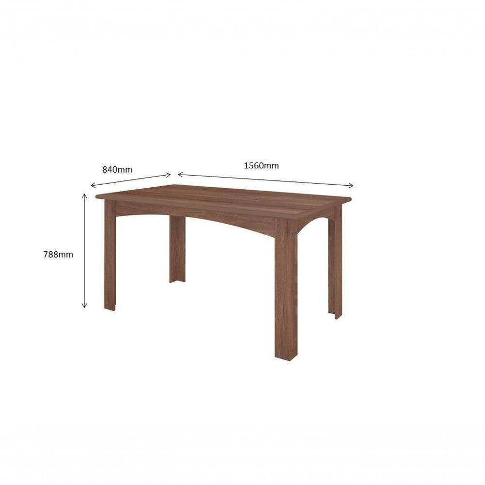 Miniatura Mesa Para Sala De Jantar Mali 1,56 X 0,84 Amêndoa