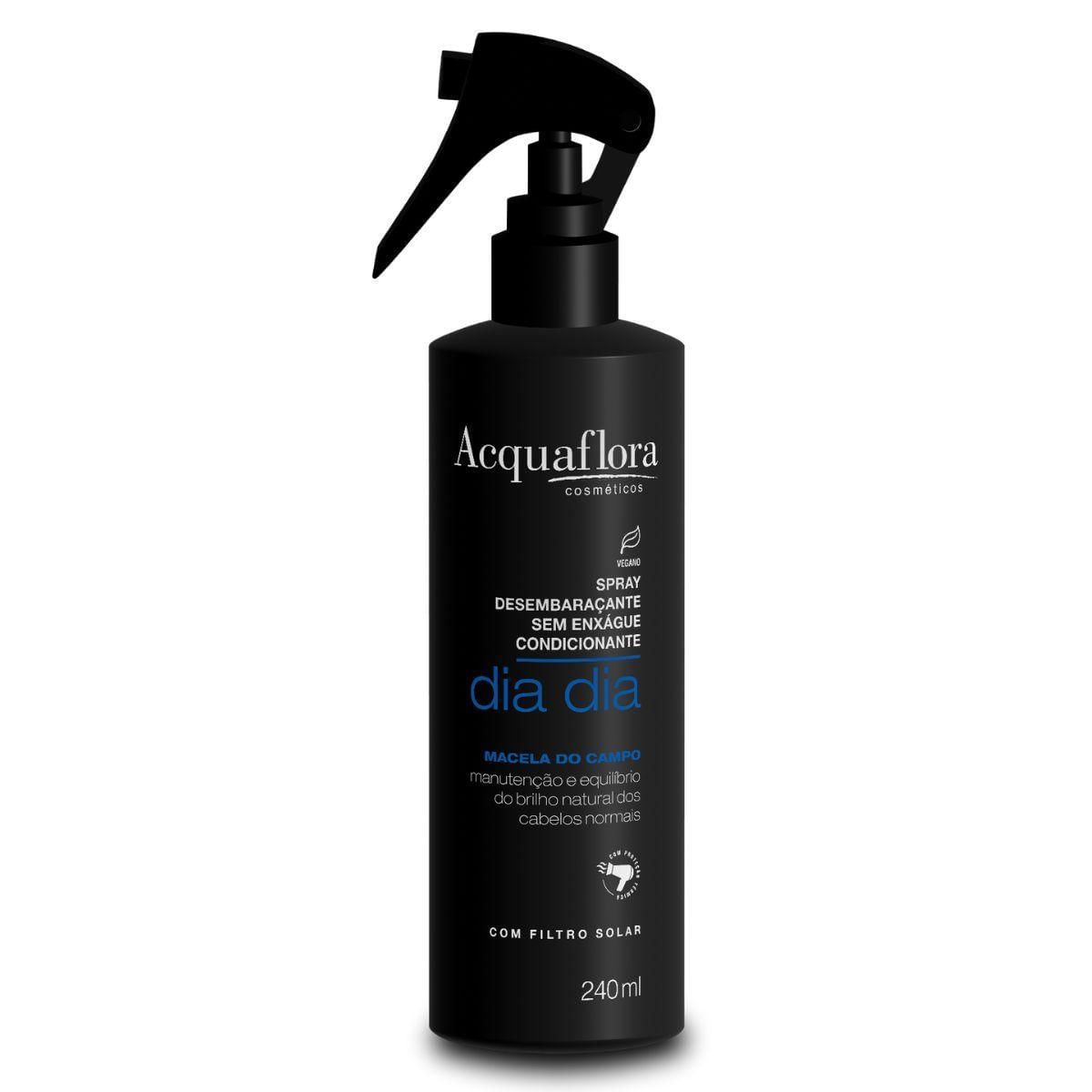 Miniatura Spray Desembaraçante Condicionante Acquaflora Dia Dia 240Ml