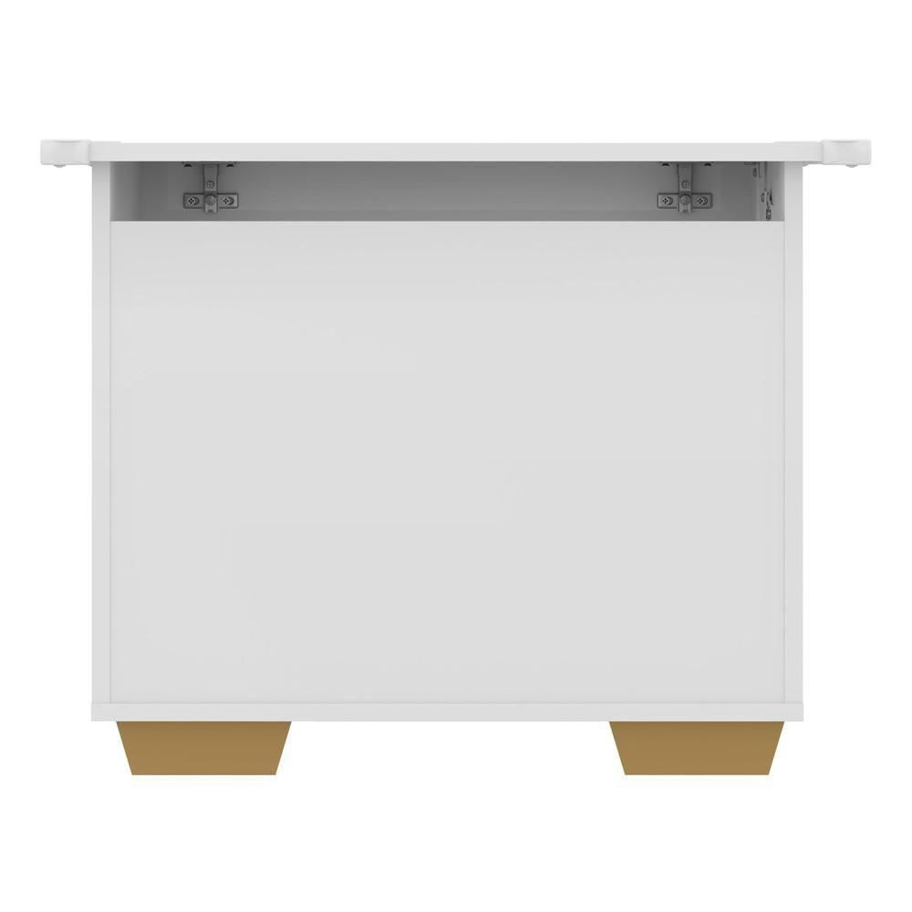 Miniatura Baú Organizador Caixa de Brinquedos Multimóveis Branco