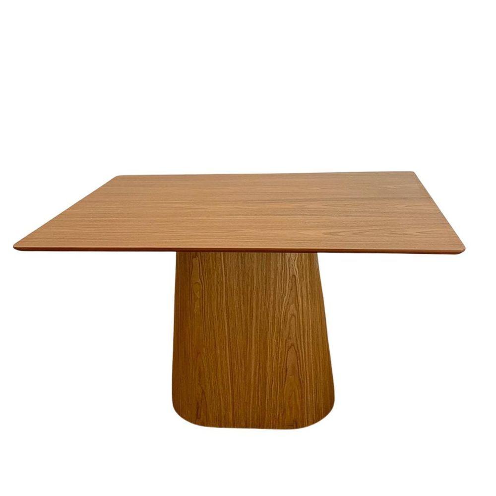 Miniatura Mesa De Jantar Cone 244X137 Base Freijó Tampo Freijó Marrom
