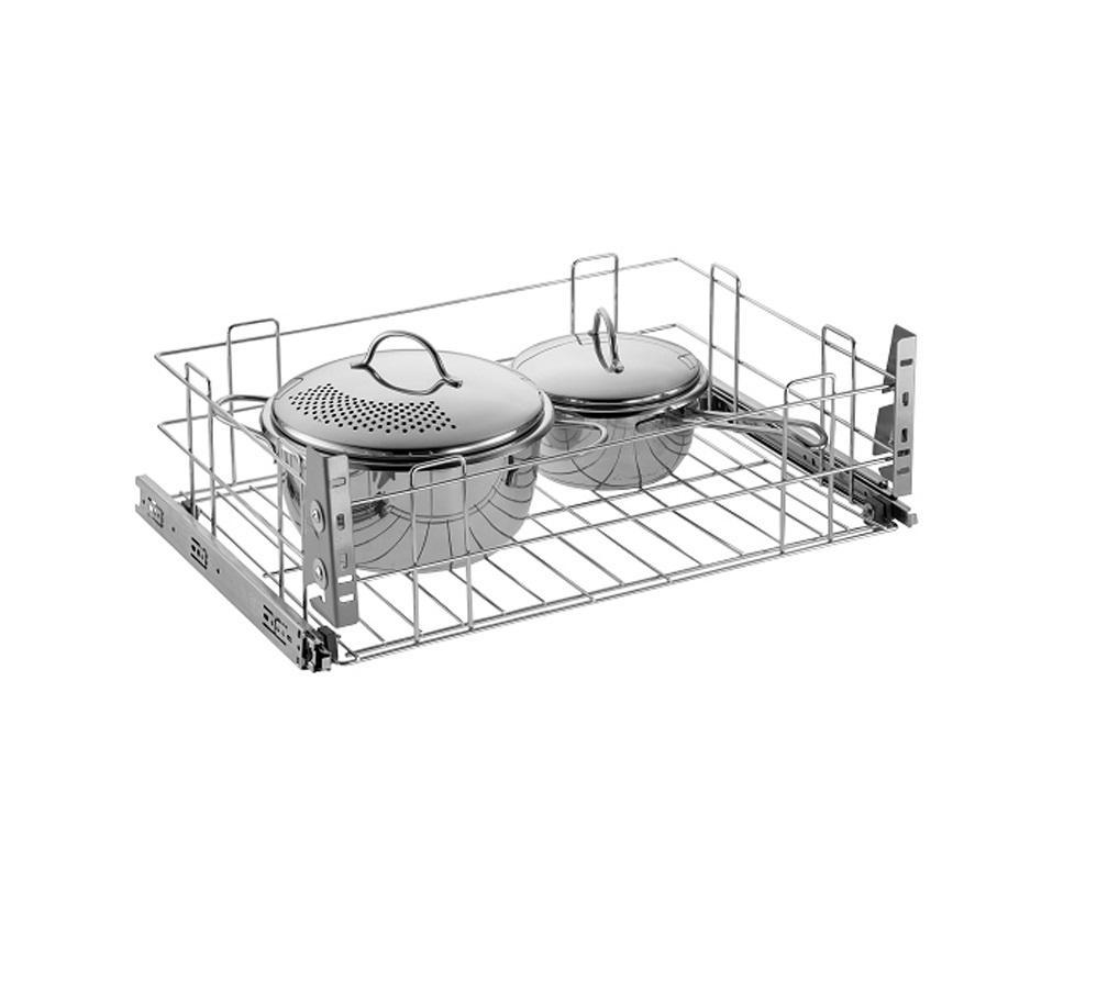 Miniatura Gaveta Deslizante Slim Aço Inox Com Trilho 67X17X38 Schmitt