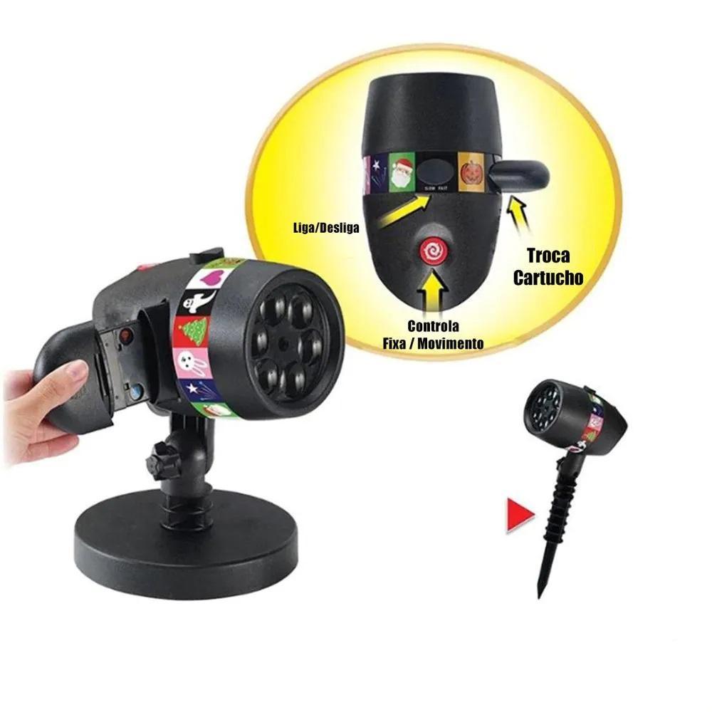 Miniatura Projetor Holografico Natal Led 220V Festa Natalino