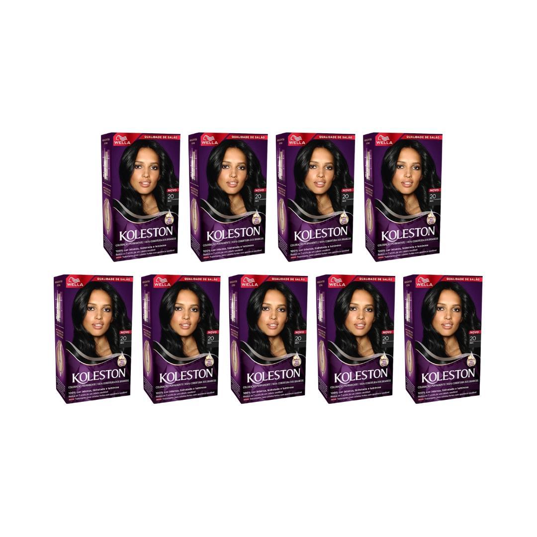 Miniatura Coloraçao Koleston 20 Preto Wella - Kit C/9Un