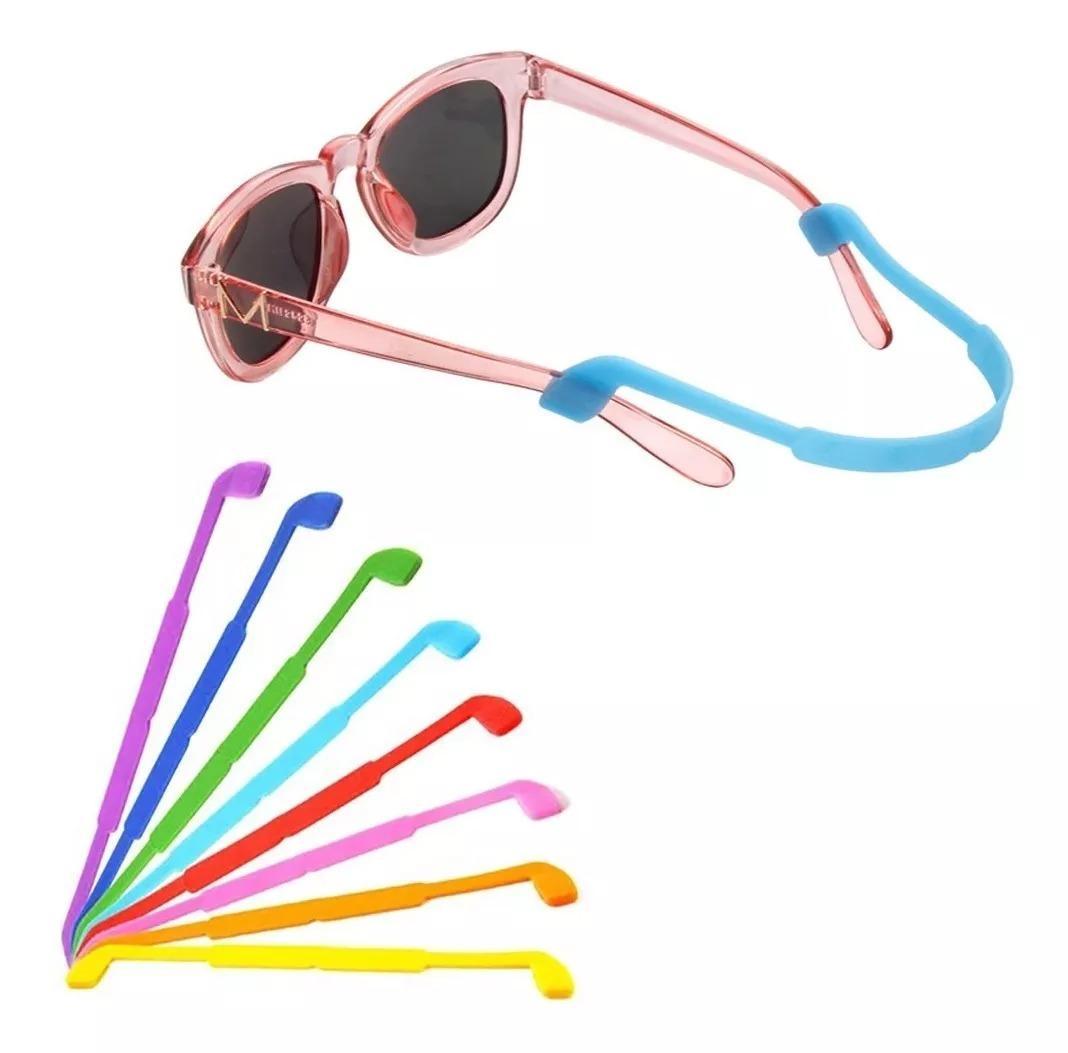 Miniatura Cordinha Cordão Silicone Óculos Infantil Azul 01 Unidade