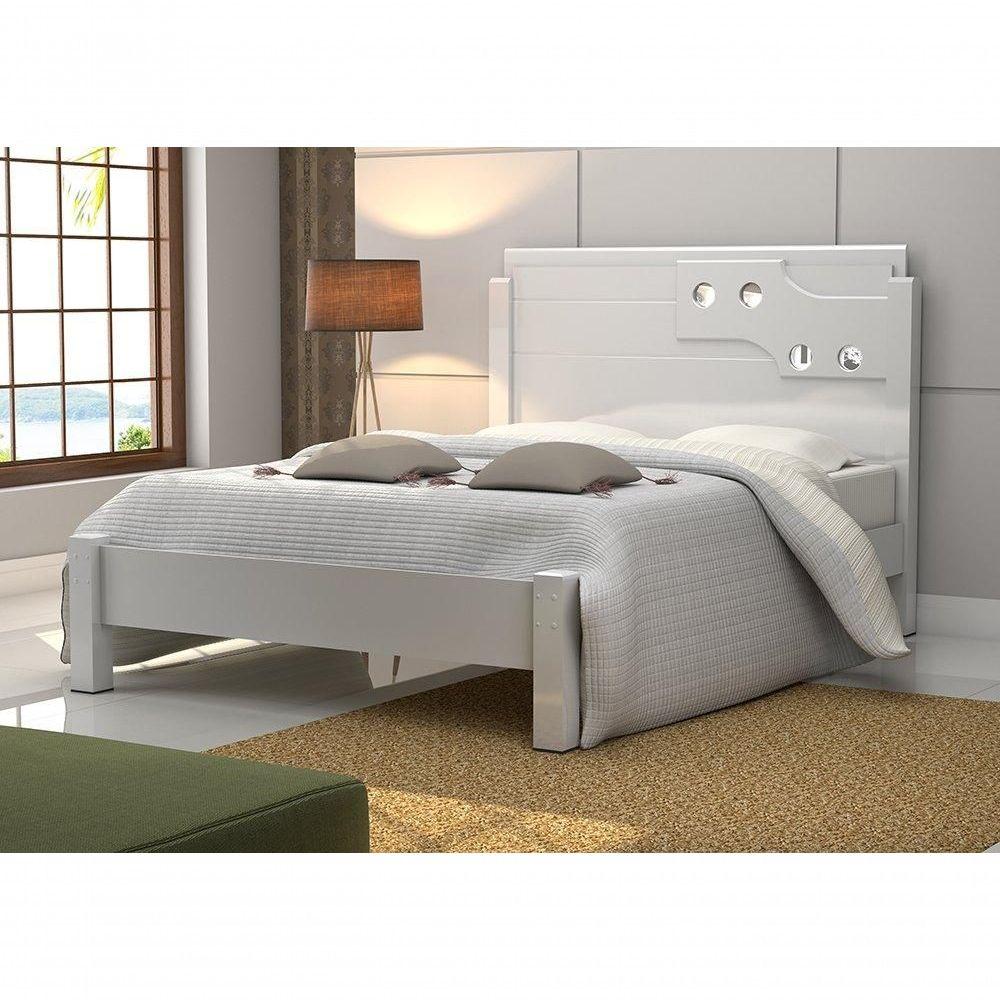 Miniatura Cama De Casal Luiza 1,40 Branco - Vitamov