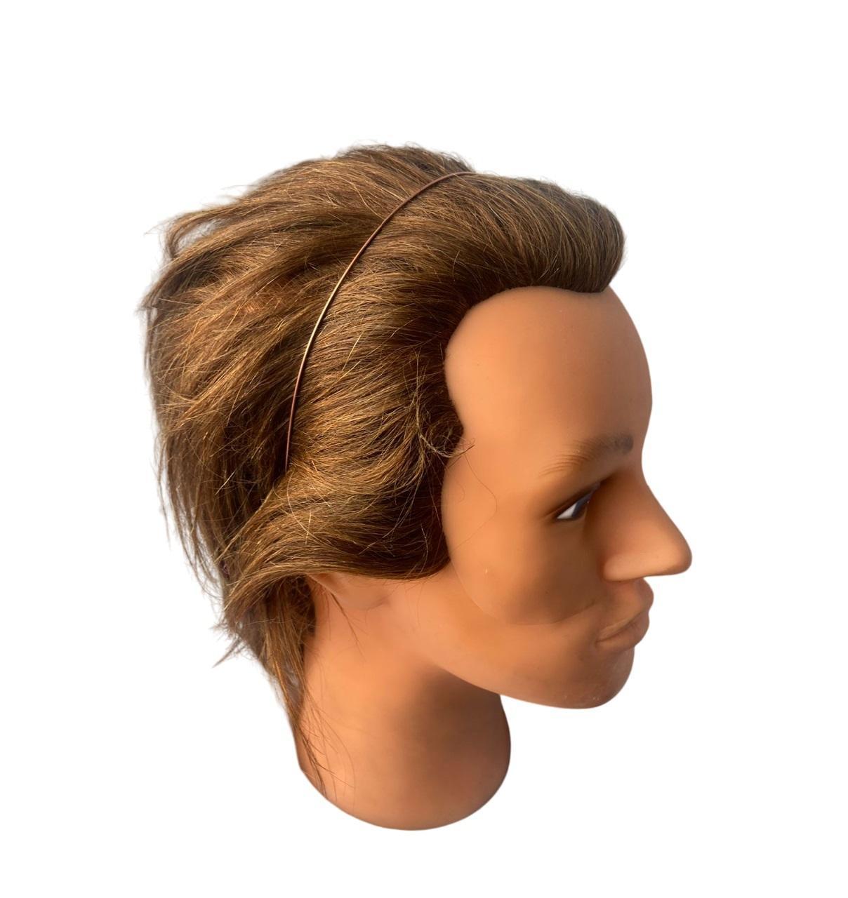Miniatura Tiara Arco Metal Acessório De Cabelo Bronze Liso 14Cm