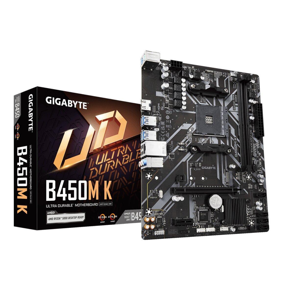 Miniatura Placa Mãe Gigabyte B450M K 1.0 DDR4 HDMI AM4 Ryzen Socket