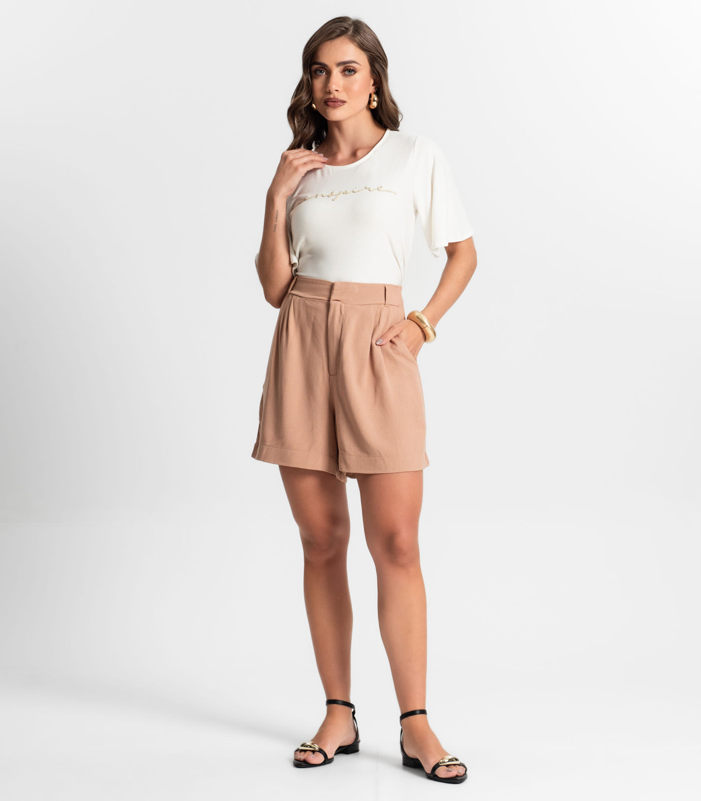 Miniatura Bermuda Feminina Endless Marrom G