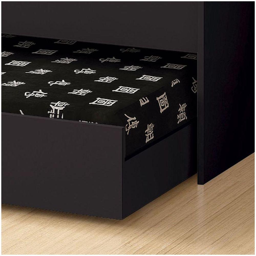 Miniatura Cama Solteiro Bicama Ditália Bb-28 Preto
