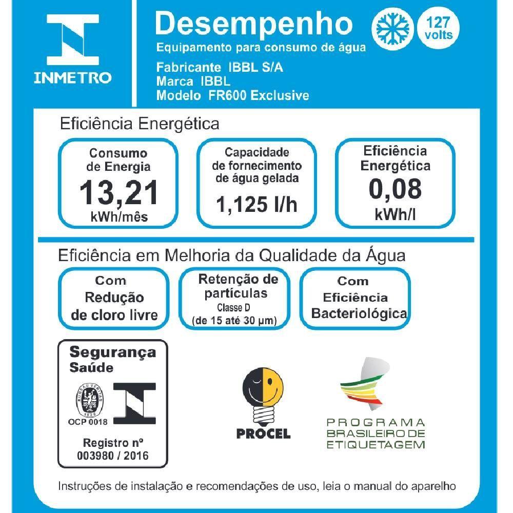 Purificador de Agua IBBL Exclusive FR600 Branco 127V