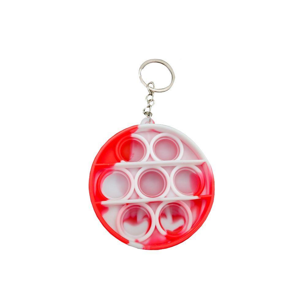 Miniatura Chaveiro Pop It Anti Estresse Relaxamento Redondo