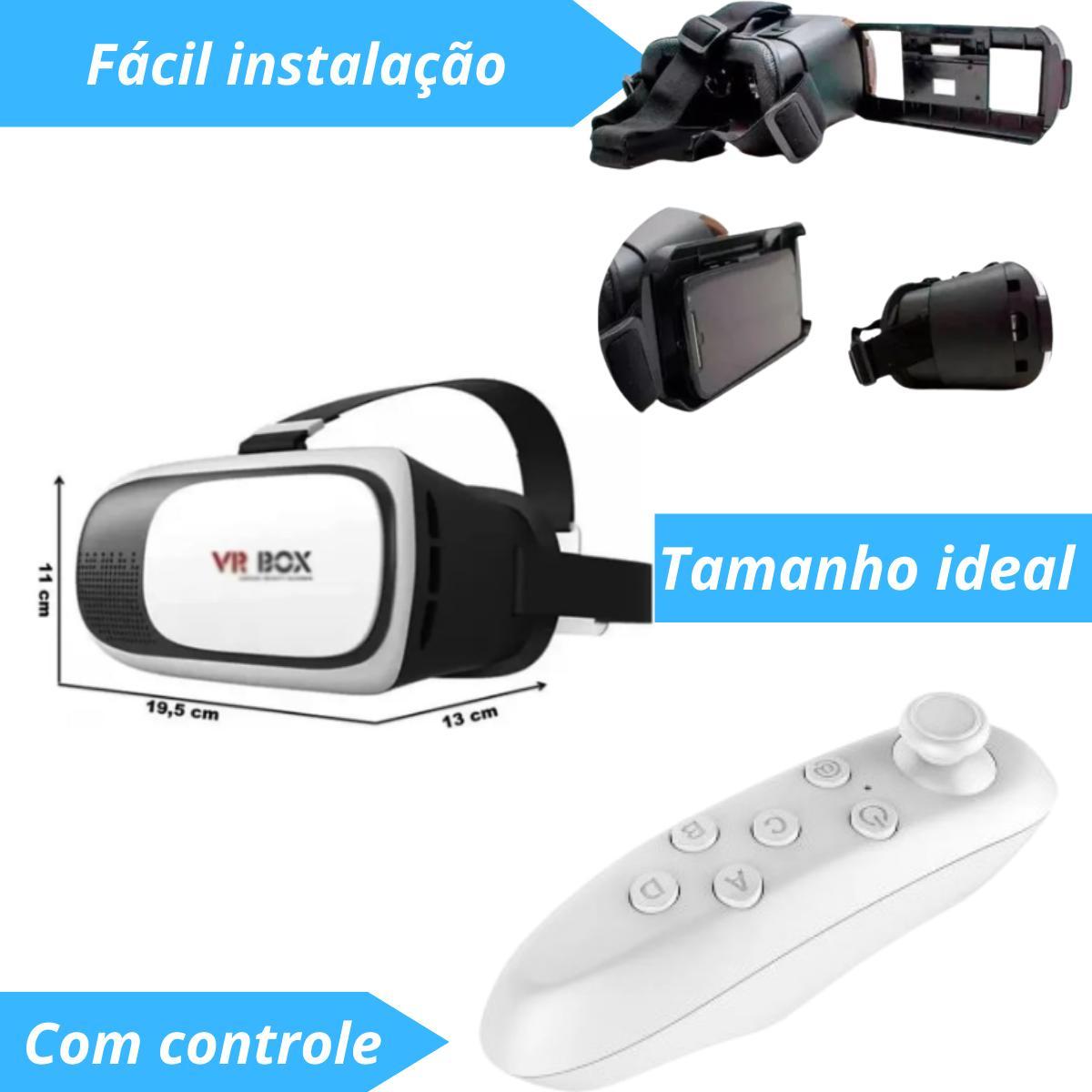 Miniatura Óculos Metaverso Vr Box Realidade Virtual Controle Bluetooth