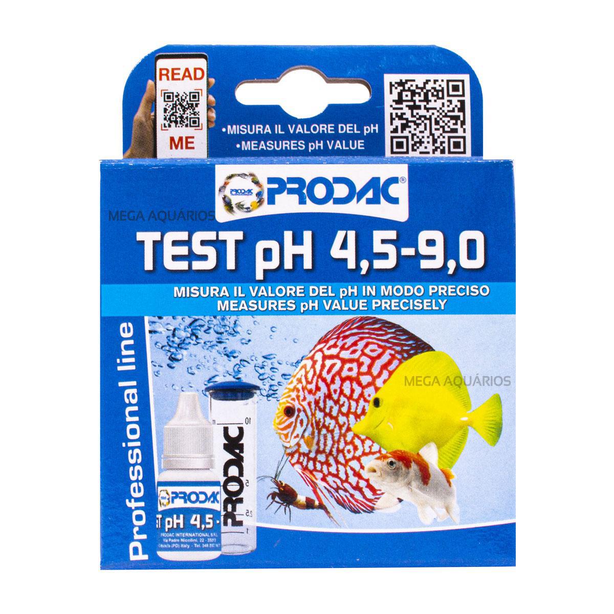 Miniatura Teste De Ph Para Aquário Doce Marinho Prodac Ph Test 4,5-9,0