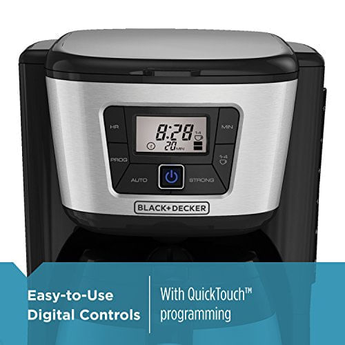 Miniatura Cafeteira Elétrica BLACK DECKER CM2035B 12 Xícaras Preto e Prata 110V