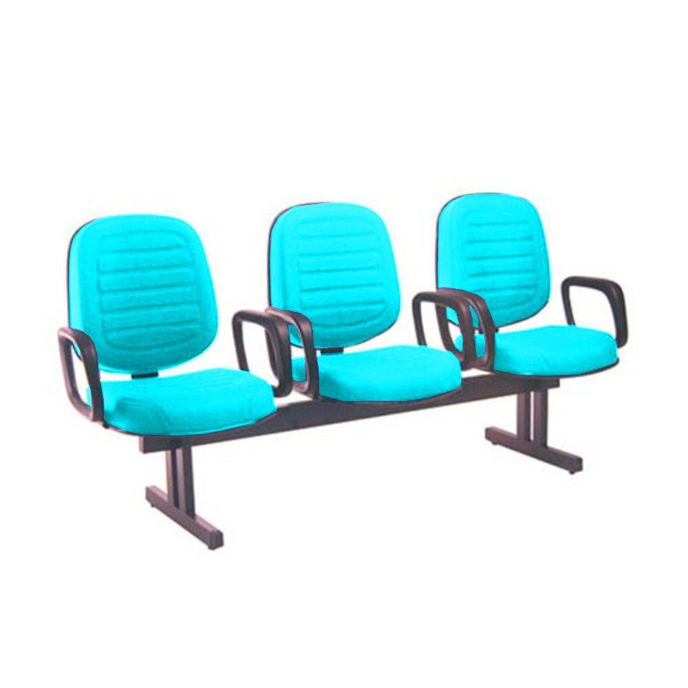 Miniatura Cadeira Em Longarina Com 03 Lugares Linha Blenda Verde