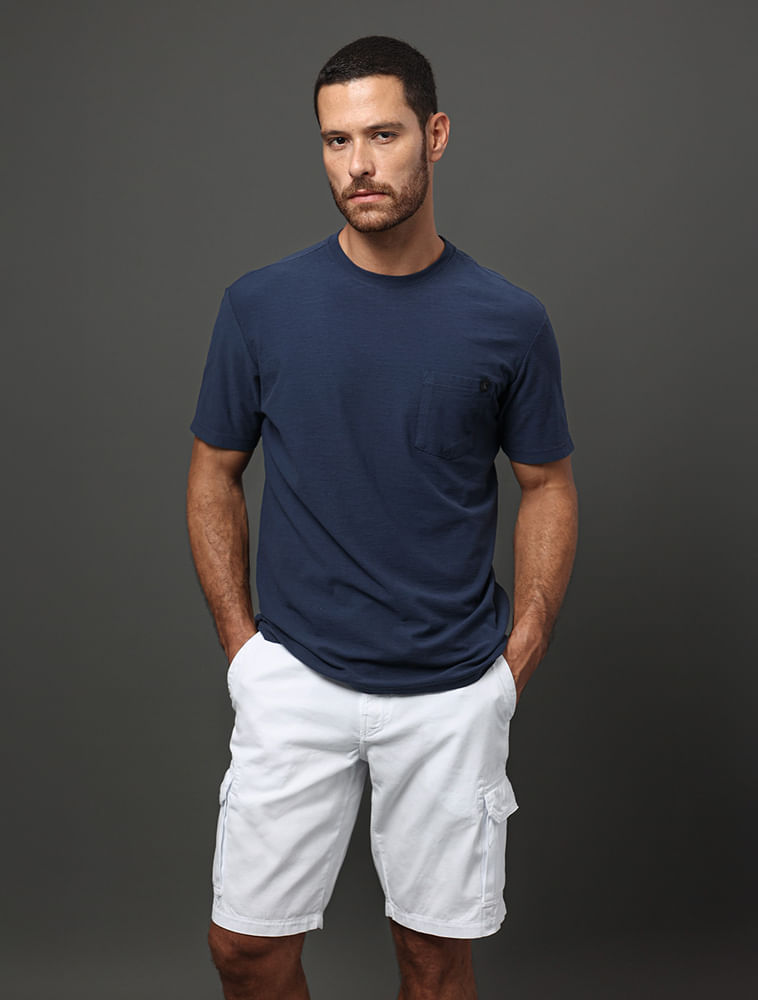 Miniatura Camiseta Masculina Flamê Com Bolso Calvin Klein Jeans - Marinho Camiseta Masculina Flamê Com Bolso Calvin Klein Jeans Marinho g