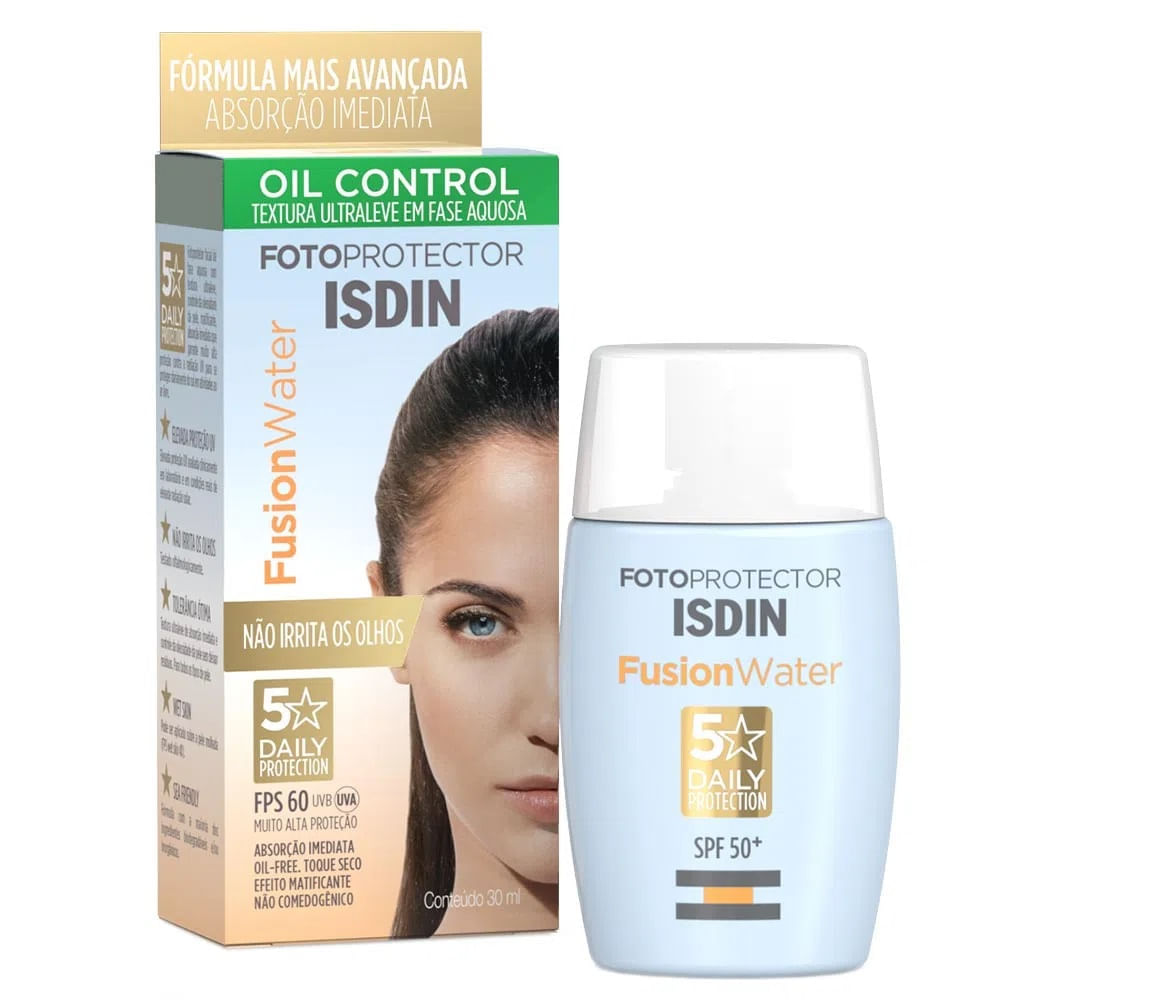 Miniatura Isdin Kit - Sabonete Líquido Facial Acniben + Protetor Solar Facial Fusion Water 5 Stars FPS60 Kit