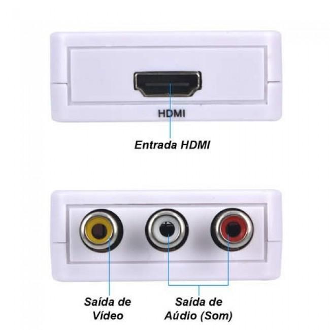 Miniatura Conversor Multimídia Hdmi Para Av (Rca)