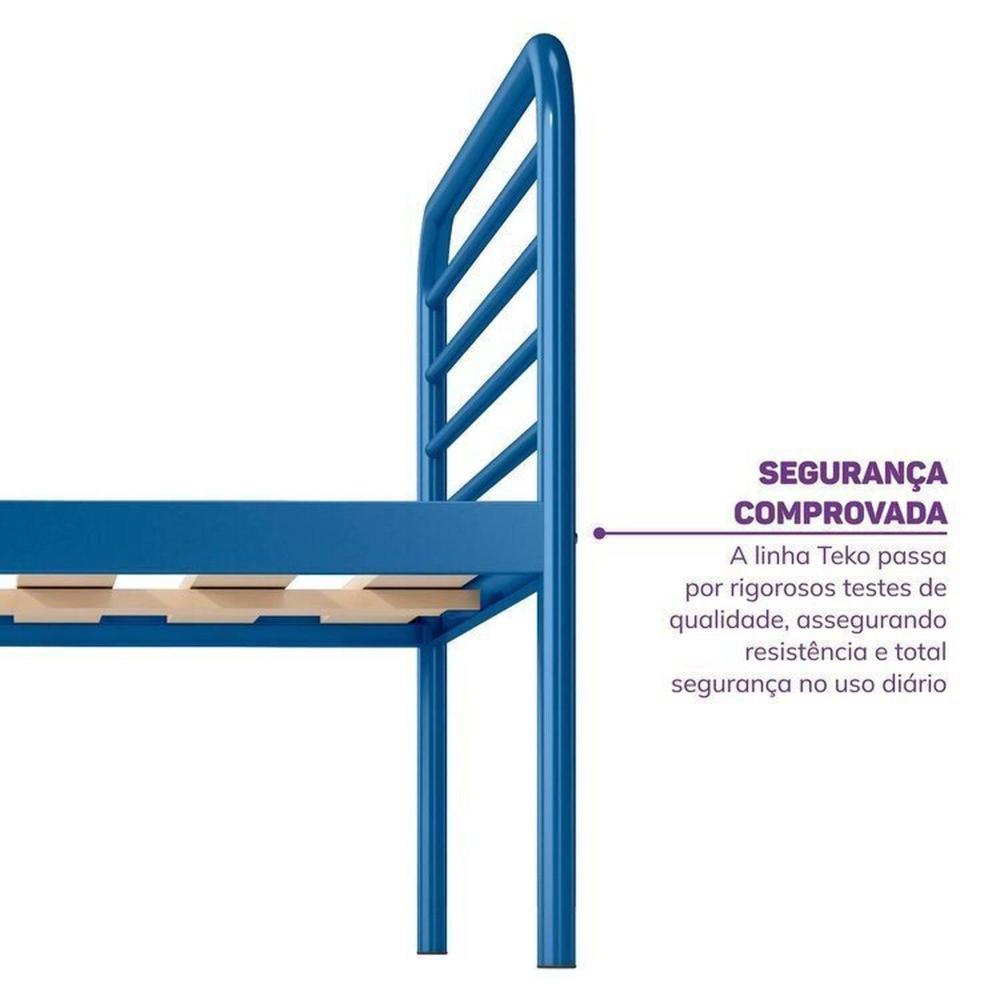 Miniatura Conjunto Bicama Infantil / Juvenil Teko Casatema Azul /Álamo