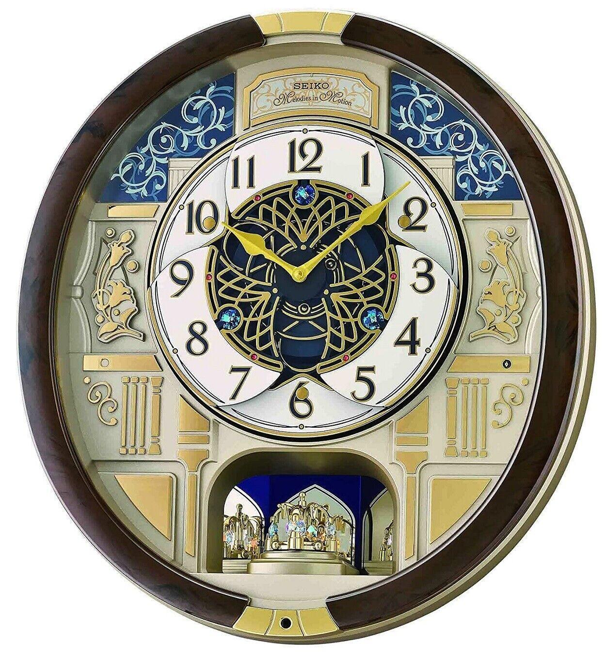 Miniatura Seiko Relógio Parede Musical Swarovski Crystal Importado