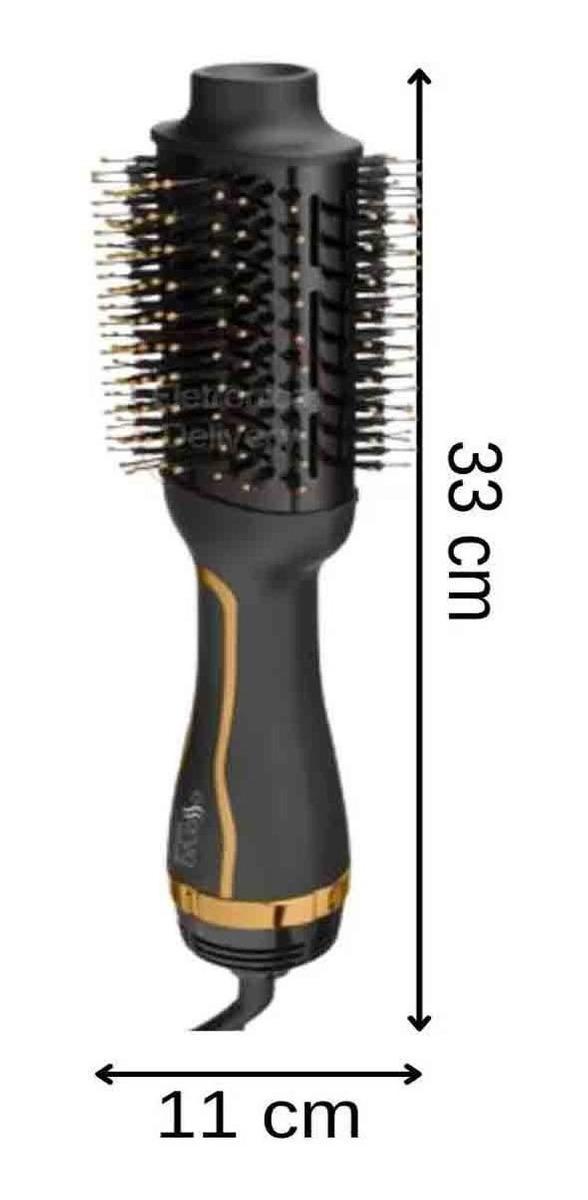 Miniatura Escova Modeladora Multilaser Seca Alisa 1200W Gold Eb087