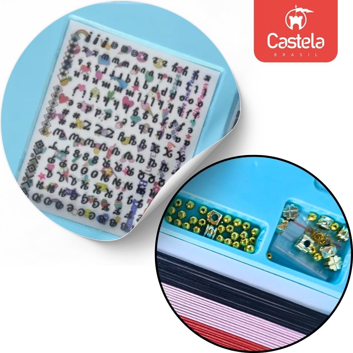 Conjunto Pulseiras Bijuterias Montar Jóias Colar Castela