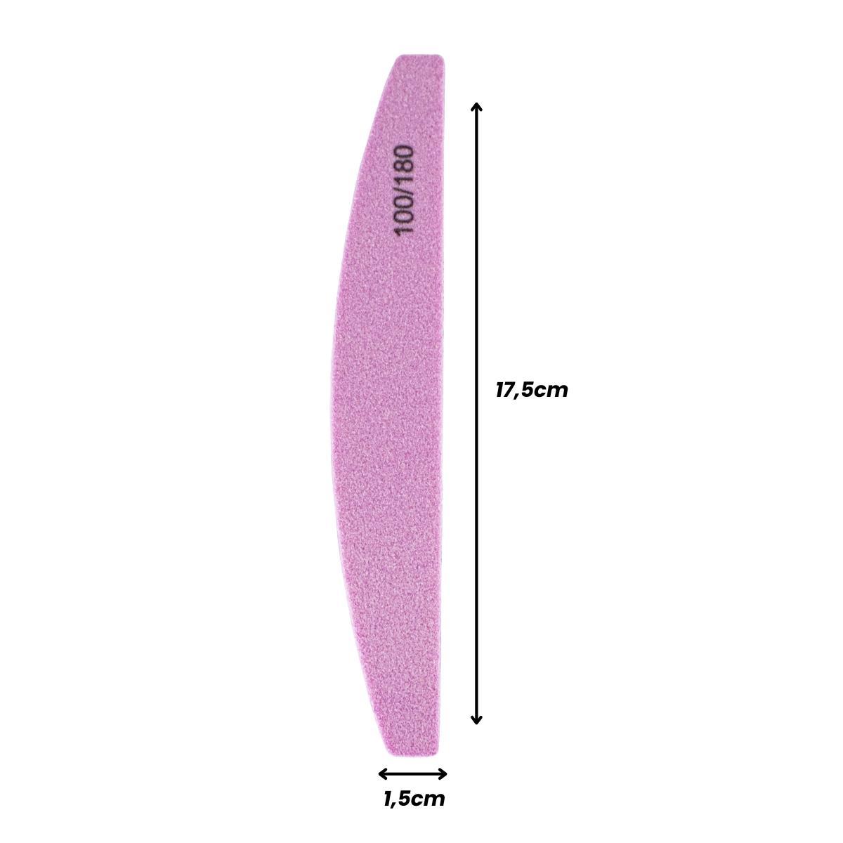 Kit 10 Lixa Bumerangue Buffer 100/180 Polidora Unhas De Gel