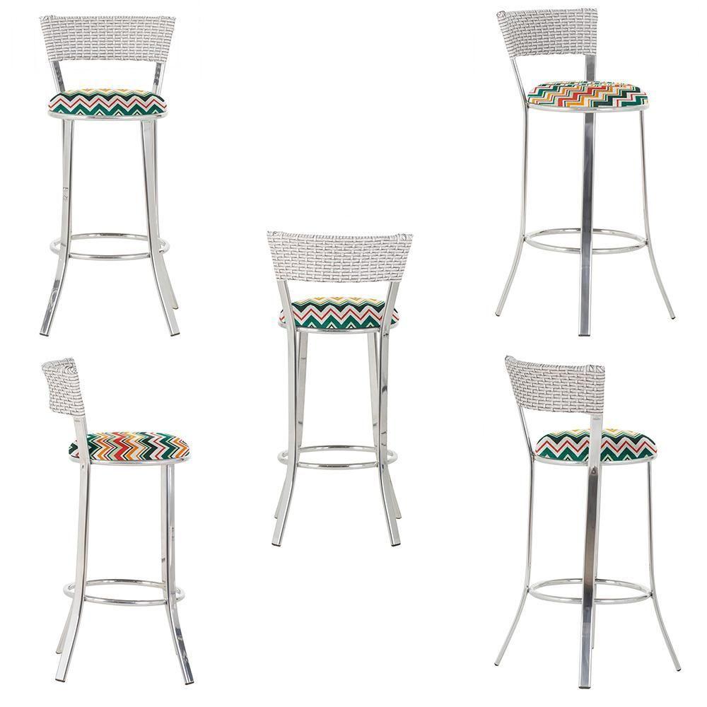 Miniatura Conjunto Com 2 Banquetas Em Alumínio, Fibra Sintética E Impermeável Tc Marmore Z35