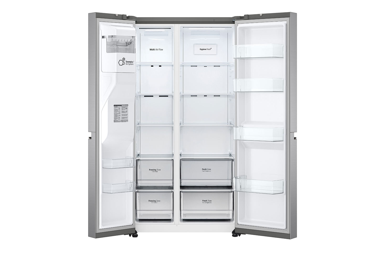 Miniatura Geladeira Smart LG Side by Side UVnano™ 611 litros Motor Inverter GC-L257SLPL - 220v