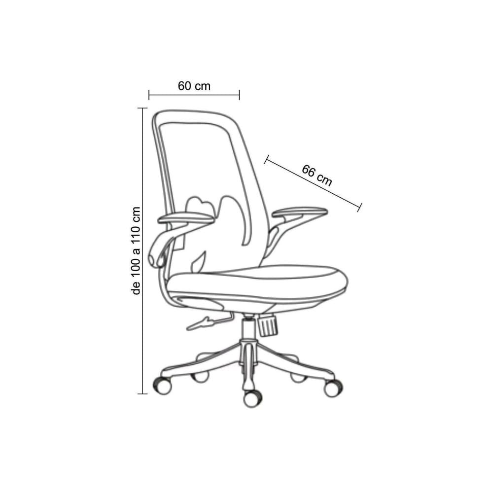 Miniatura Cadeira para Escritório Diretor Tela Mesh Office Austin Preta