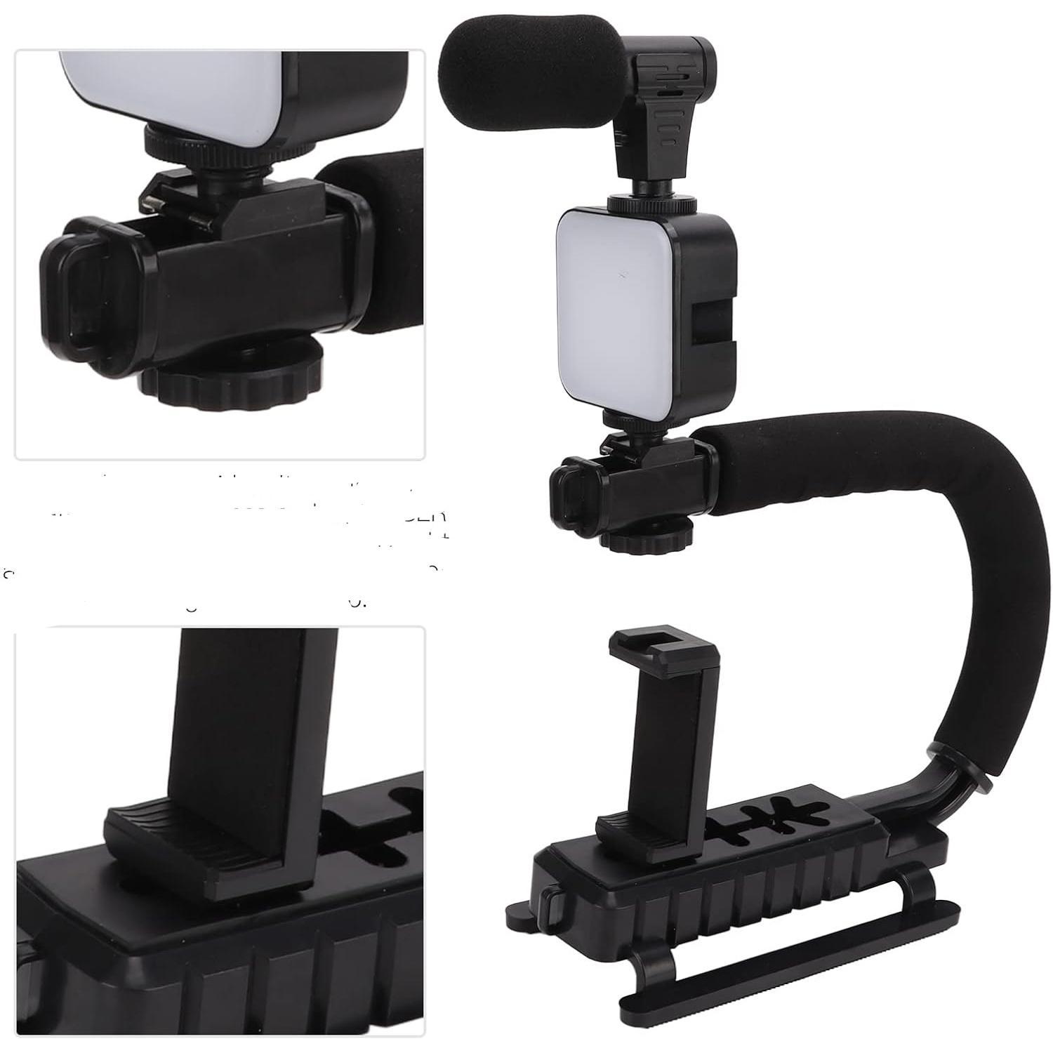 Miniatura Suporte Estabilizador Com Microfone Led De Celular Telefone