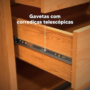 Guarda-Roupa Casal Madetec Portinari com Espelhos 6 Portas 4 Gavetas Ripado Angular Amortecimento Cabideiro Extensível ARM 6PT C/ESP 4GV MADETEC VERONESE CINAMOMO