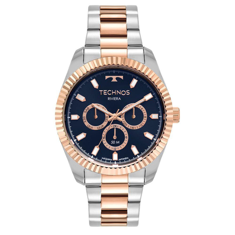 Miniatura Relógio Technos Masculino Riviera Bicolor - 6p79cb/1a 6p79cb/1a
